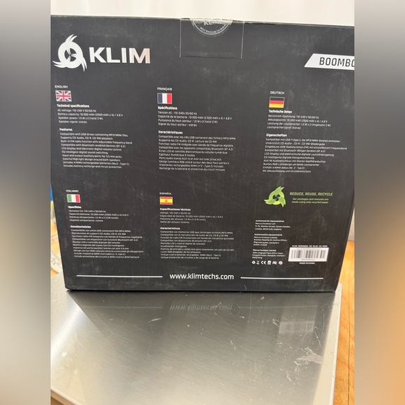 NIB KLIM Boombox B3 Radio CD Player Travel Compact Portable Crisp Sound - Picture 5 of 5